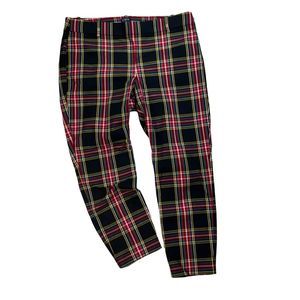 J Crew Tartan Plaid Pant Side Zip 14 Winnie High Waist